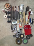 Group Lot of Sharpening Accessories - Files, Grinding Wheel, Wire Wheel and More
