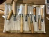 Set of Ashley Iles Chisels, Gouges and Scrappers
