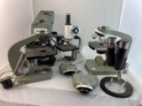 Group Lot of Microscope Parts. 3 bases. Miscellaneous parts. See Photos.