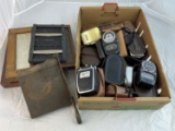 Group Lot of Light Meters and Film Holders