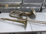 2 Instruments 1 Trombone by Bundy H&A , 1 Sousaphone No name