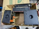 Group lot of antique cameras including in boxes