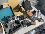 Large lot of assorted antique, vintage cameras, lenses etc