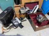 Group lot of old film movie cameras