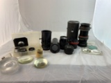 Group of Lenses, Camera parts and Accessories