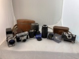 Camera Group and Lenses.  4 lenses. 3 Cameras