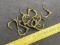 Group lot of brass coat hooks