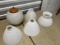 Group lot of antique glass lampshades