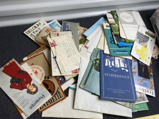 Large lot of vintage European travel paper