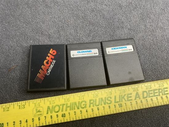3 Vintage Computer Game Cartridges