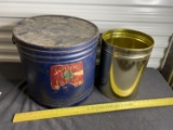 2 Antique Metal Tins including Supreme bakers