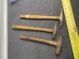 Group lot of 3 antique hammers