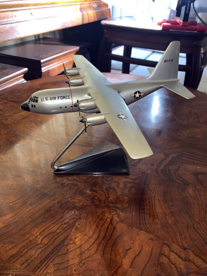 Lockheed Hercules  Metal USAF Model approximately 1 foot tall