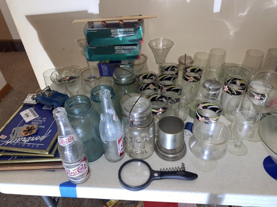 Glassware, Marble Chess Set, Frames (NOT THE TABLE)