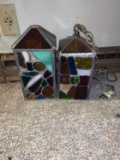 (2) Stained Glass Lanterns