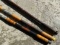 3 Antique 9' long surf casting Fishing Poles