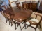 Vintage Mahogany Dining Room Table with six Chairs