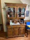 Vintage Oak wood hutch