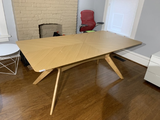 Contemporary Wooden Table Mid Century Style
