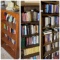 Group lot of three vintage bookshelves