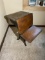 Antique cast iron and wood school desk