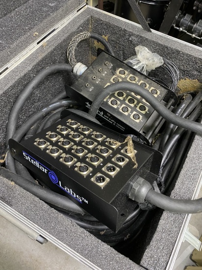 2 45' XLR snakes with connector boxes