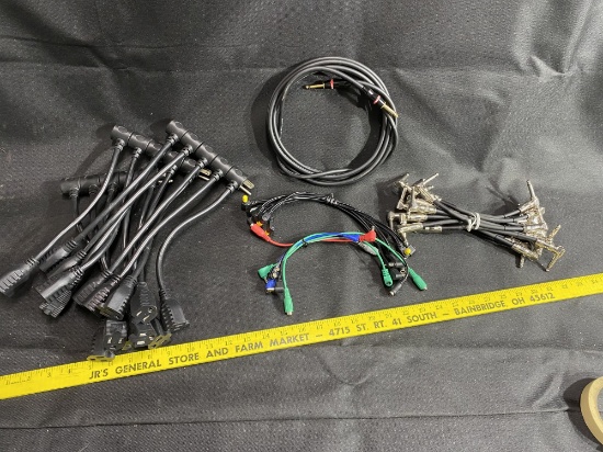 Group lot of Power cables, mic connectors and more