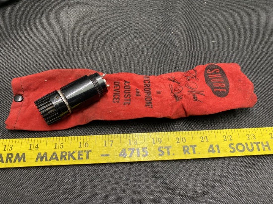 Vintage Shure Microphone Component in bag