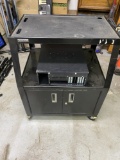 Rolling metal cart plus rack computer case