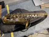 Vintage Bundy Tenor Saxophone in bag