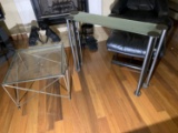 2 Side Tables with Glass Tops