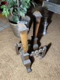 Pair of Antique Fireplace Andirons