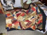 Large Antique c. 1900 crazy quilt