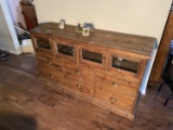 Vintage pine wooden cabinet