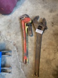 Pair of large sized vintage wrenches