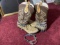 Pair of vintage 1980s Snakeskin cowboy boots