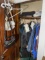 Closet with vintage clothing, purses contents