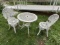 Nice vintage garden metal table and two chairs
