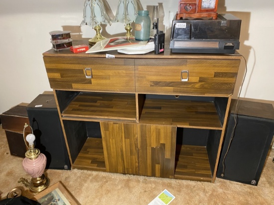 Vintage 1970s Mid Century Stereo Cabinet