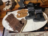 2 pairs of vintage Native American Moccasins, boots