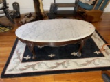 Vintage Marble Topped Table and Rug