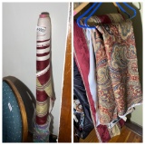 Closet and more contents - fabric roll, drapes and more