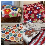 2 Quilts, Afghan, Southwestern Blanket