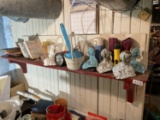 Shelf lot including 4 Cast Iron Paw and ball Feet