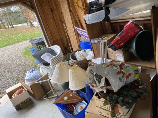 Large lot of assorted items in garage
