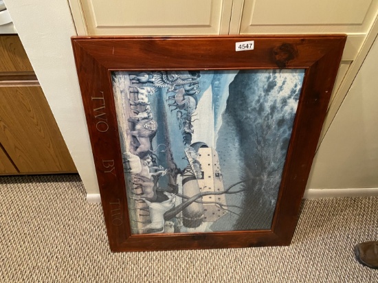 Framed Edward Hicks Two by Two Print