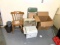 Frigidaire Window AC Unit, Box Fan, & Chairs