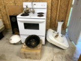 New Egyptian Theme Sink, Pedestal Sink, Oven & Hardware