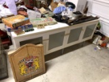 4 Door Cabinet, Vintage Games, Daisy BB Gun, & Plastic Statue