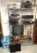 Glass and Metal Shelving Unit, Vintage Electronics / TV, Speakers, & More